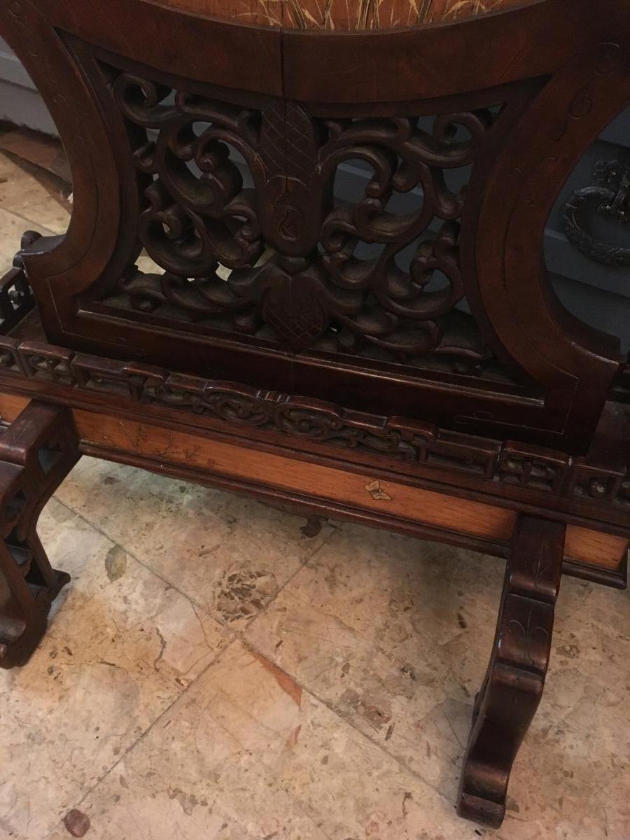 Ecran "japon"en Laque Et Nacre-photo-2