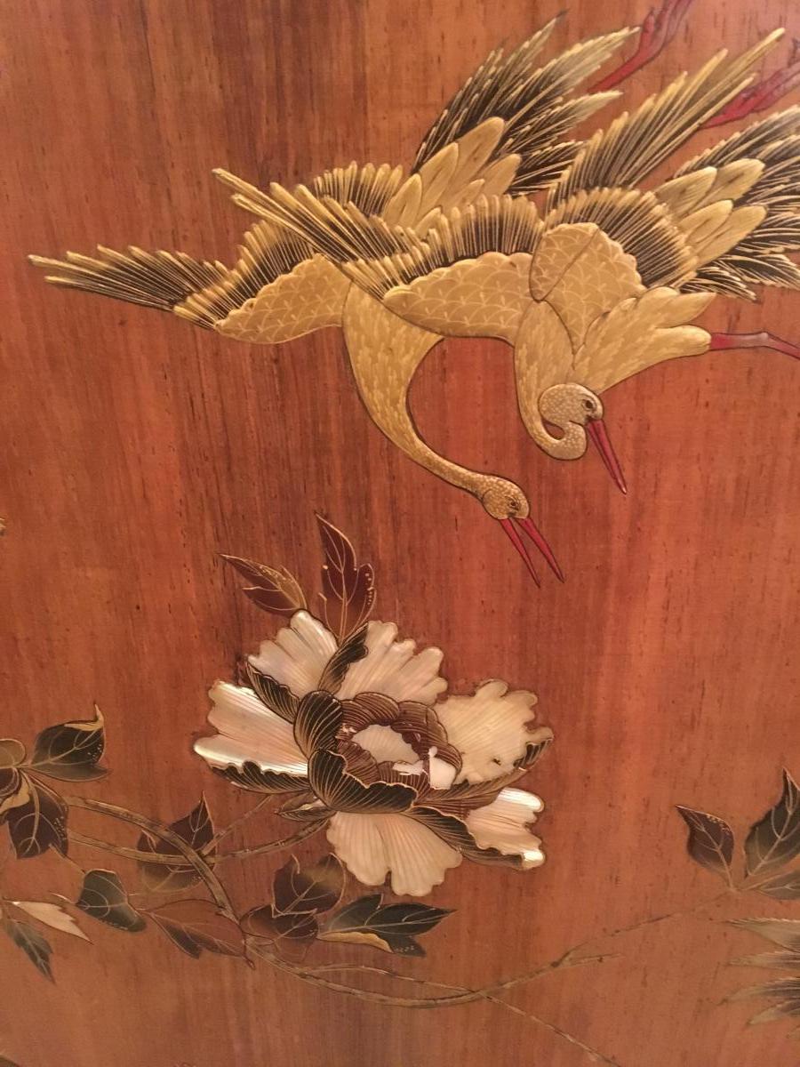 Ecran "japon"en Laque Et Nacre-photo-1