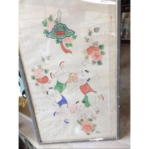 Deux aquarelles Chinoises