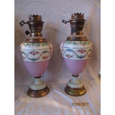 Paire De Lampes à Huile