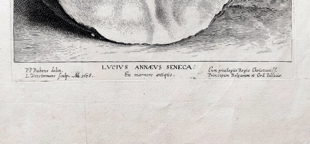 4 gravures libres d'après Rubens " Personnages antiques",  d'époque XVII ème -photo-3
