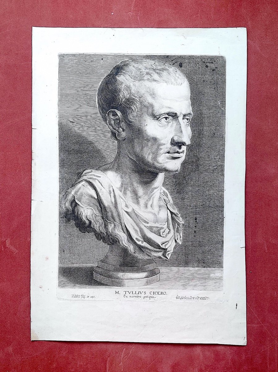 4 gravures libres d'après Rubens " Personnages antiques",  d'époque XVII ème -photo-2