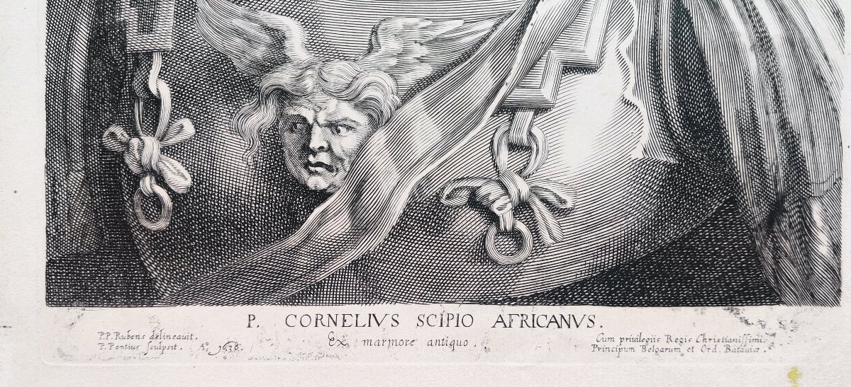 4 gravures libres d'après Rubens " Personnages antiques",  d'époque XVII ème -photo-5