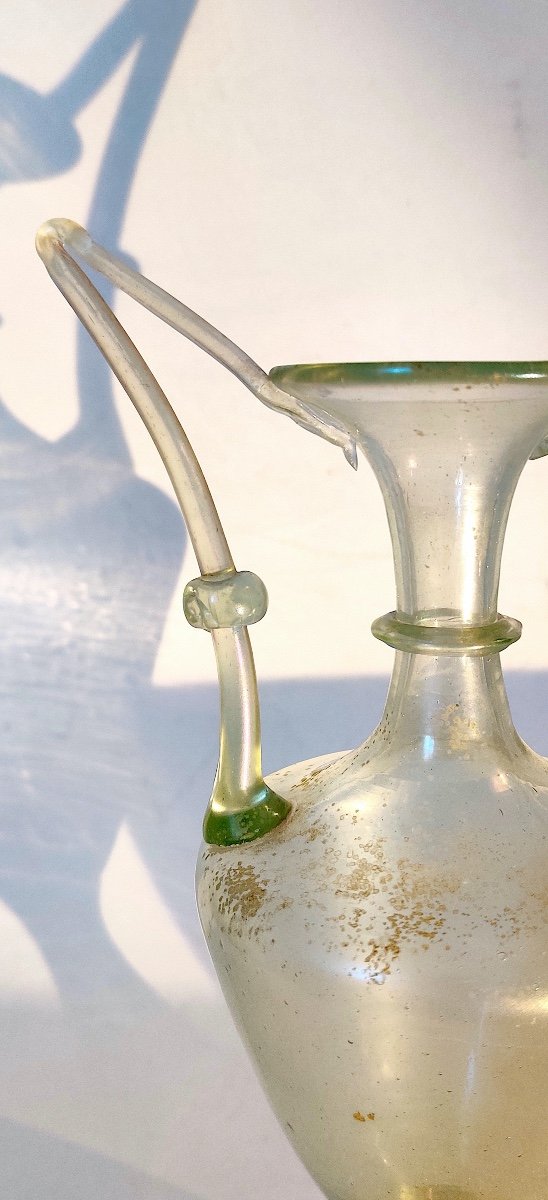 Vase d'après l'Antique en verre soufflé et filé , XIXème-photo-2