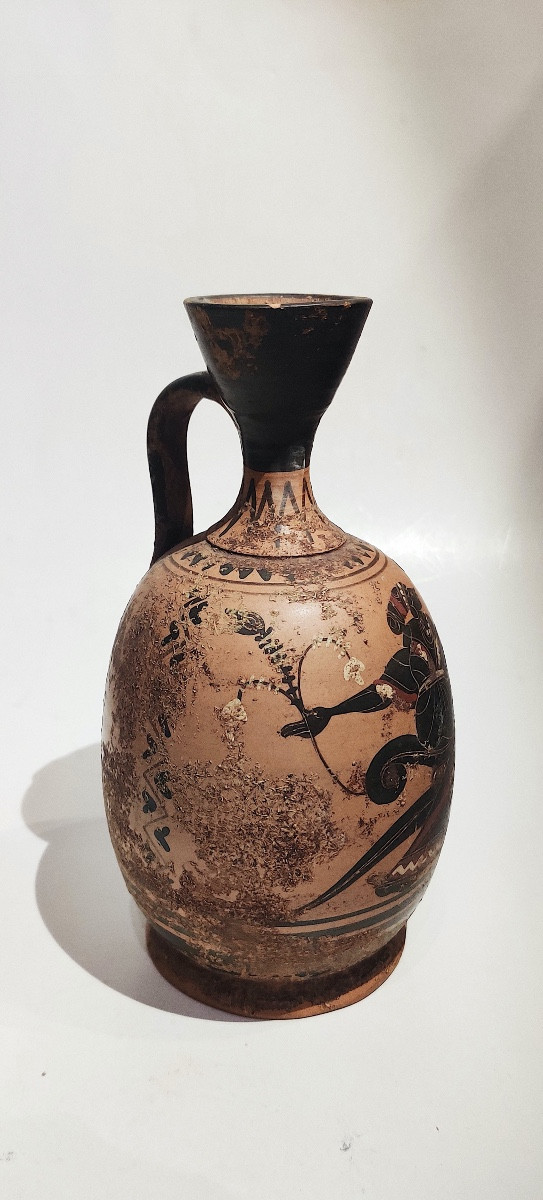 Greek-style Black-figure Vase, Grand Tour, Italy, Late 19th Century -photo-2