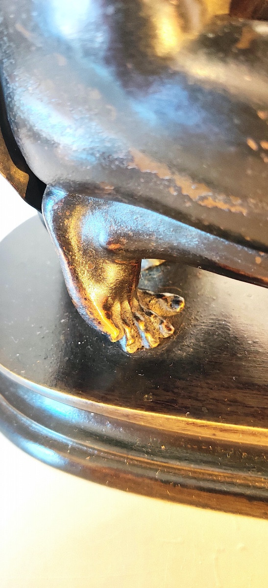 Bronze After The Antique "l'arrotino", Work Of The Grand Tour, Early 19th Century.-photo-6