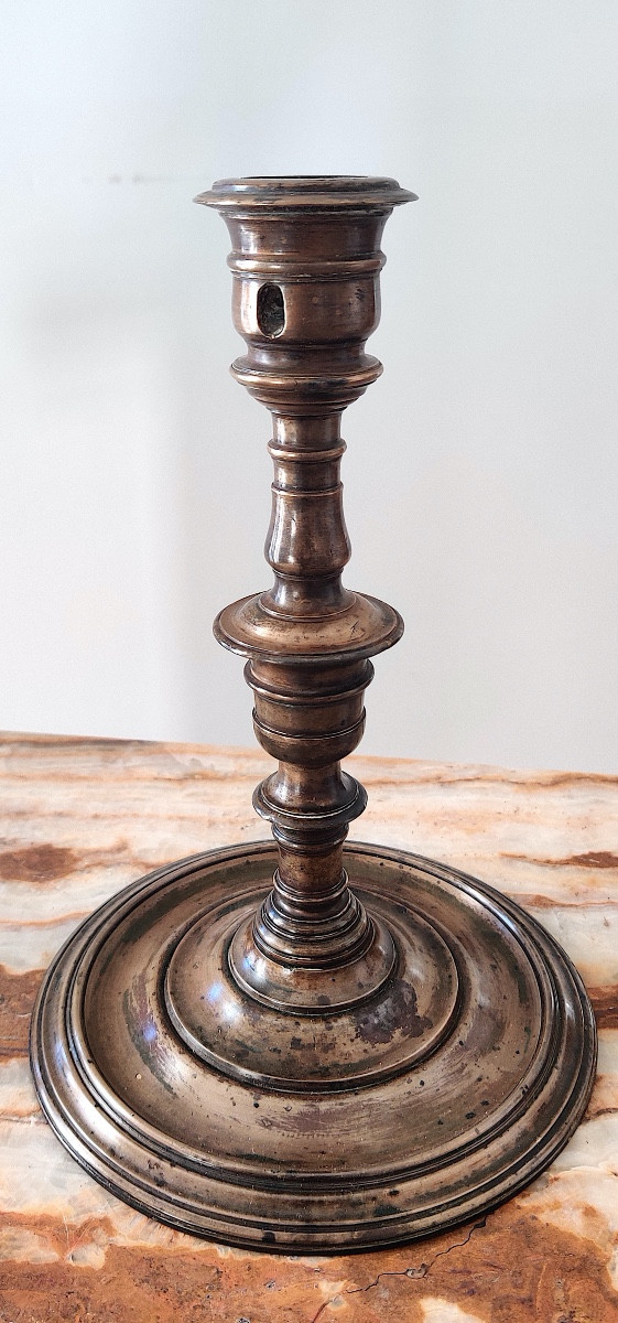 Pair Of Large Haute époque Candlesticks -photo-3