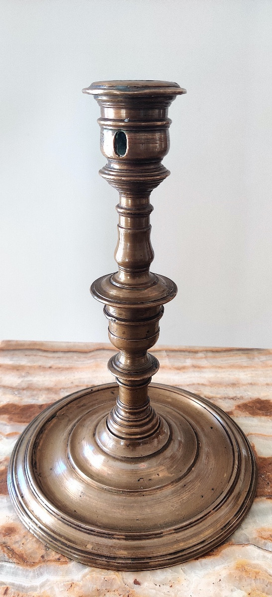 Pair Of Large Haute époque Candlesticks -photo-4