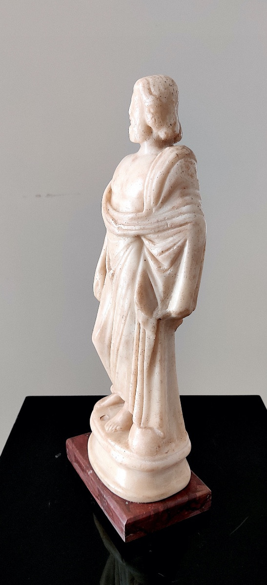Alabaster Figure After The Antique Of  The God "esculape " , Grand Tour , Late XIX Th C.-photo-4