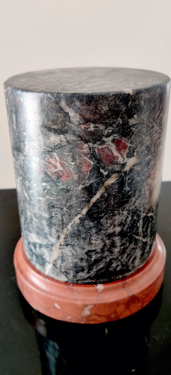 Truncated Marble Column, Neoclassical Style Work From The 19th Century -photo-3