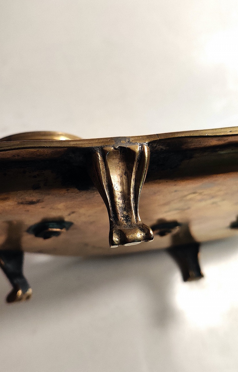 Plateau /présentoir  LXV en bronze , d'époque XVIIIème.-photo-3