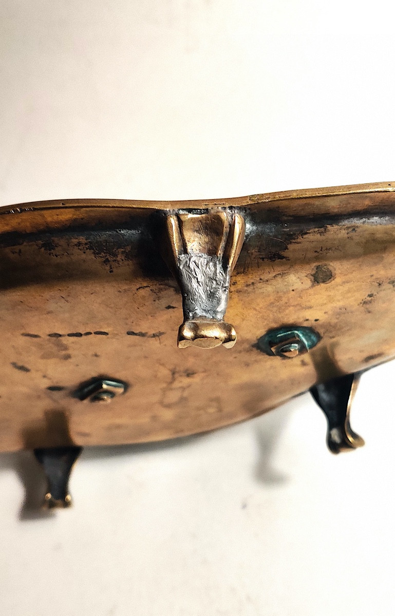 Plateau /présentoir  LXV en bronze , d'époque XVIIIème.-photo-4