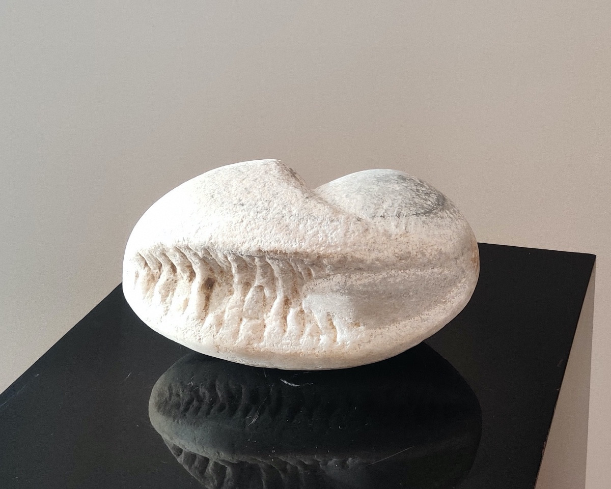 White Marble Sculpture, Art Brut, 1960s/70s.-photo-5