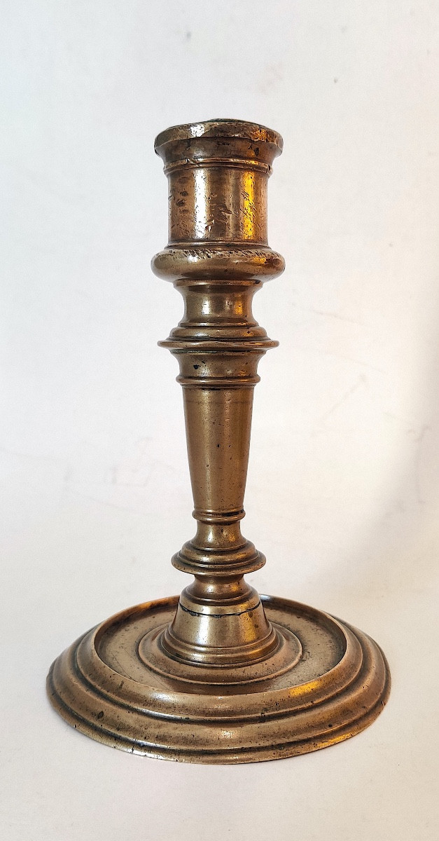 High Period Candlestick, Column Model, France, Late 16th Century.-photo-2