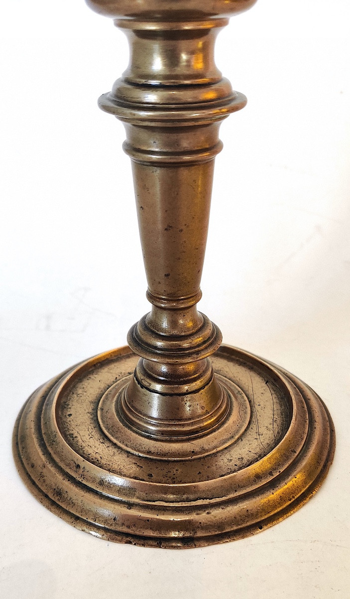 High Period Candlestick, Column Model, France, Late 16th Century.-photo-2