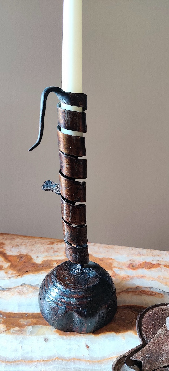 RARE ANCIEN BOUGEOIR à main, Rat de cave en fer EUR 20,00 - FR