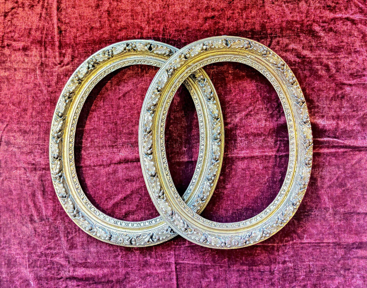 Pair Of 17th-century Giltwood Portrait Frames, Lxiii/lxiv-photo-2