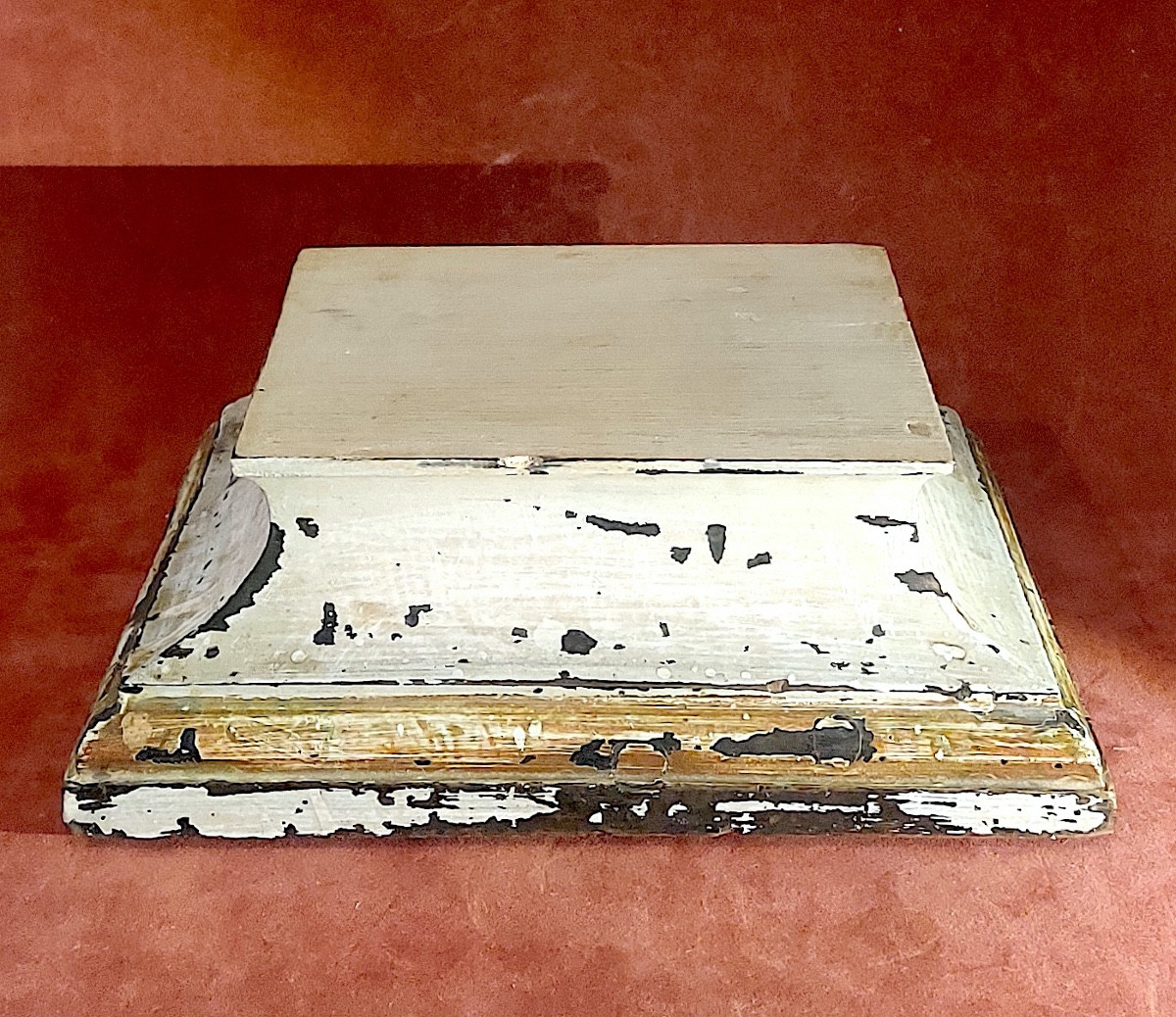 Painted Wooden Base/display Stand Lxiv, France, 18th Century.-photo-2