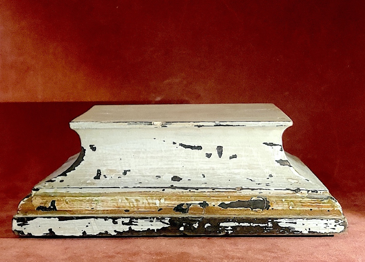 Painted Wooden Base/display Stand Lxiv, France, 18th Century.