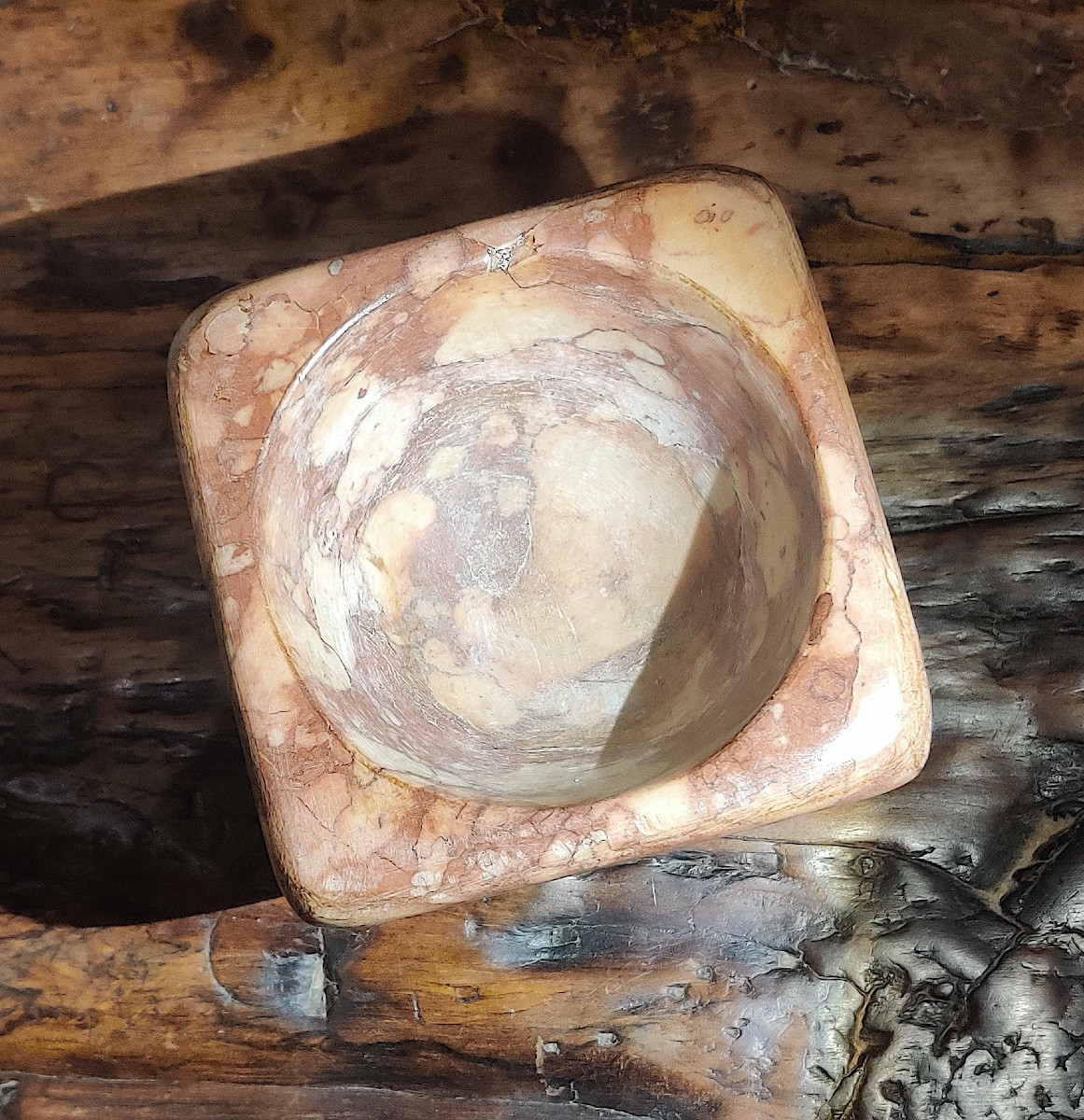 Small Table Mortar In "verona Red" Marble, Italy, 19th Century-photo-4