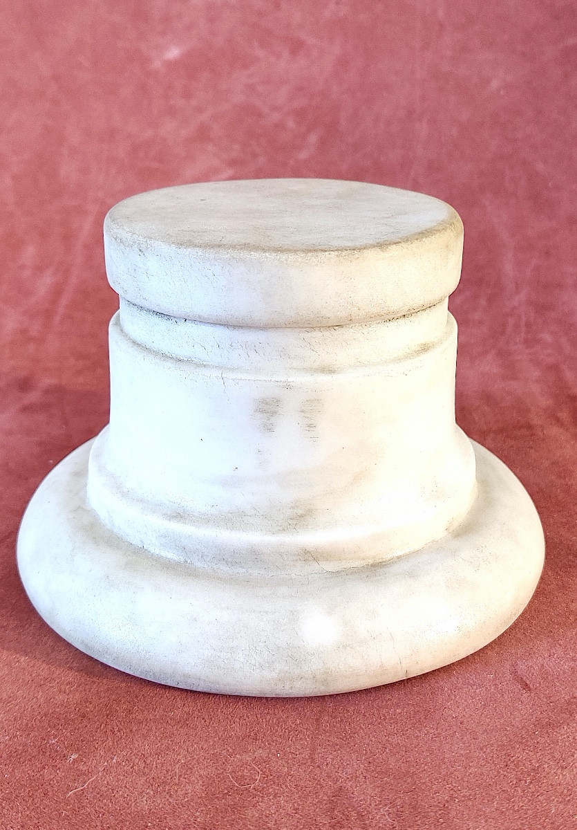 White Marble Base / Display Stand, 19th Century.