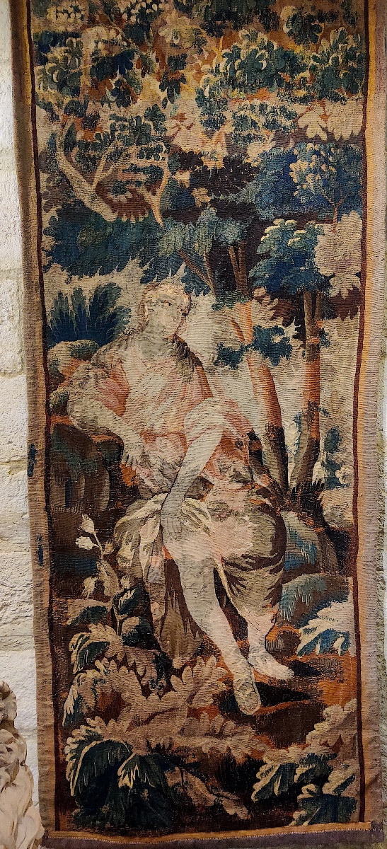 Lxiv Period Tapestry Portière, Aubusson Or Felletin, Late 17th Century.-photo-3