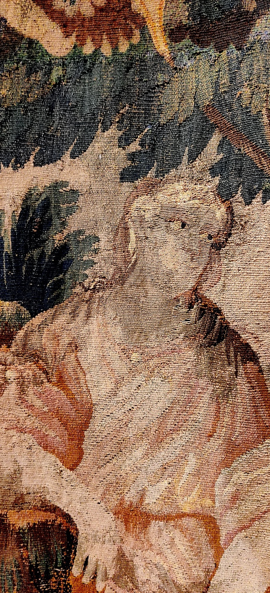 Lxiv Period Tapestry Portière, Aubusson Or Felletin, Late 17th Century.-photo-1