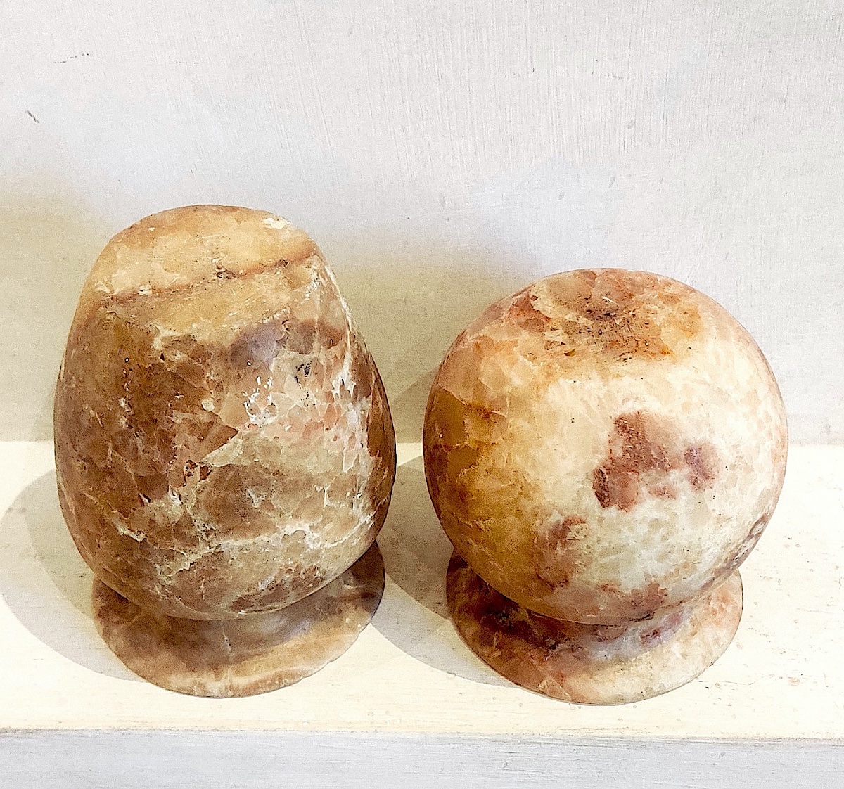 Set Of 3 Alabaster Egyptian Vases, In The Style Of The "grand Tour" , Late 19thc/early 20 Thc-photo-5