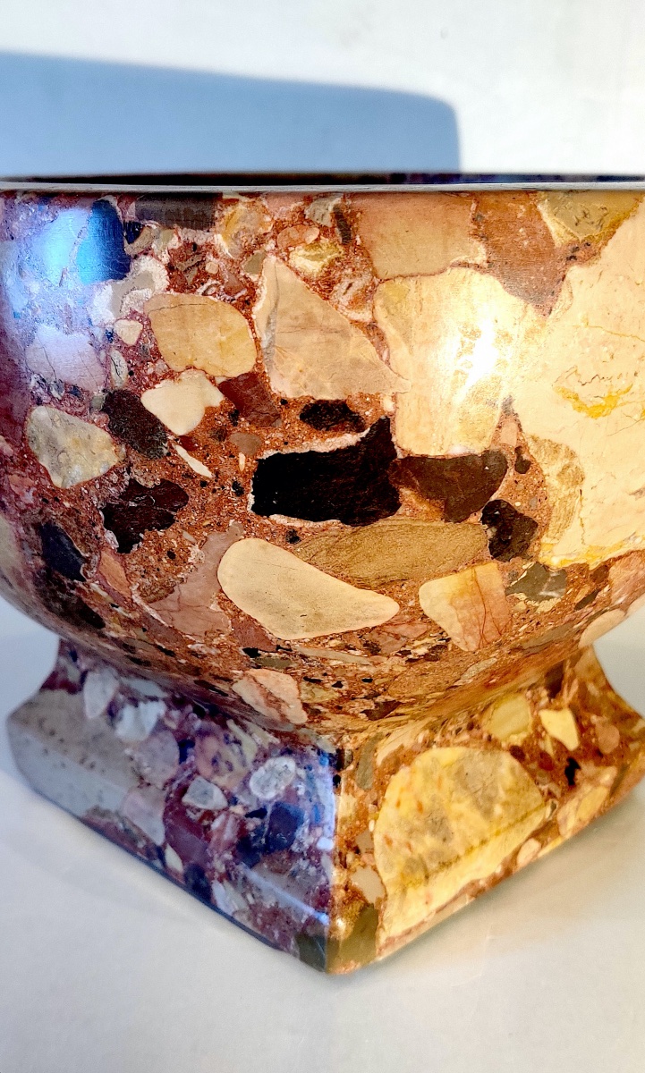 Breccia Marble Mortar, Italy, 18th–19th Century.-photo-4