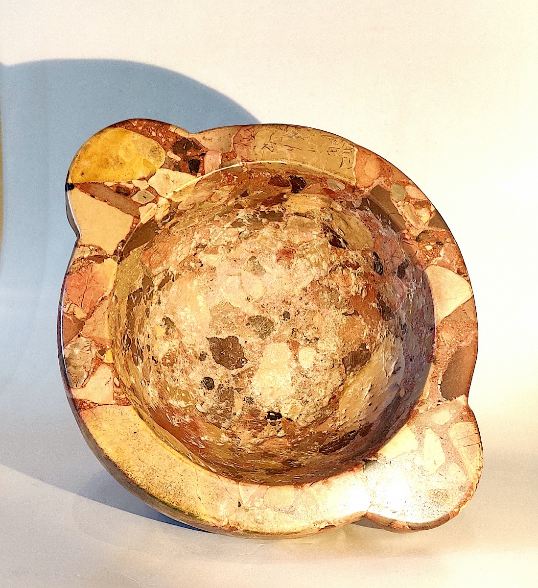 Breccia Marble Mortar, Italy, 18th–19th Century.-photo-1
