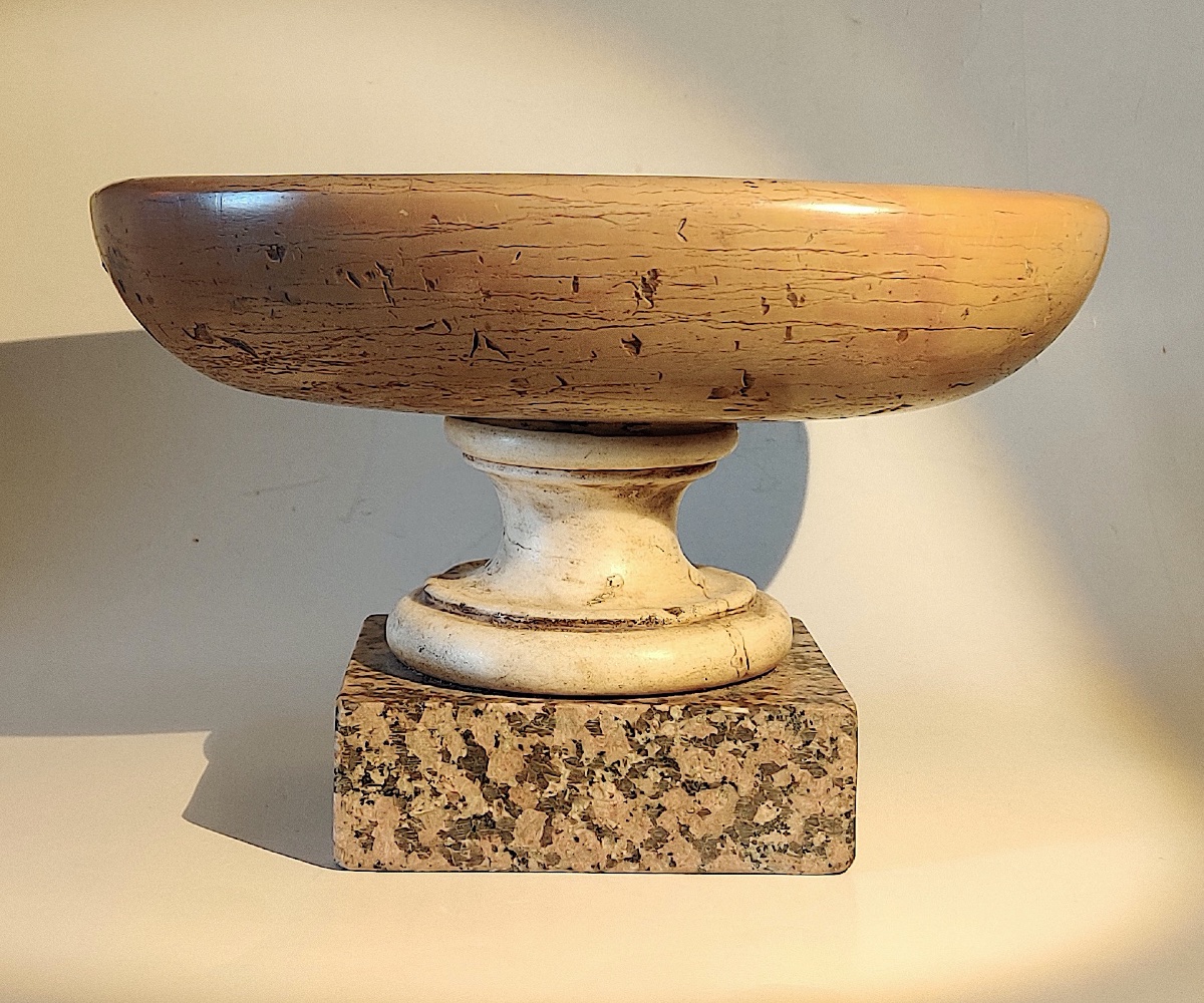 Neoclassical Footed Bowl Made Of Various Types Of Marble, Grand Tour, Rome, Late 18th Century.-photo-2