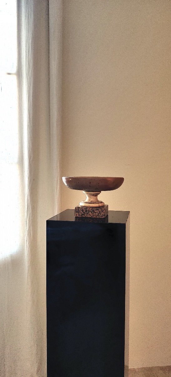 Neoclassical Footed Bowl Made Of Various Types Of Marble, Grand Tour, Rome, Late 18th Century.-photo-5