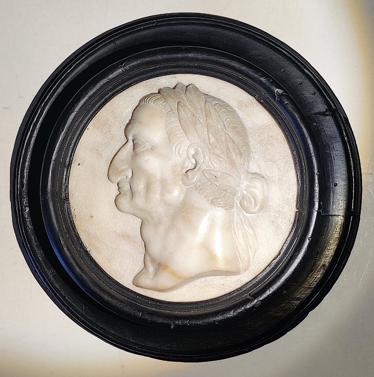 Neoclassical Portrait Of A Roman Emperor, Carved In Marble, Late 18th Century.