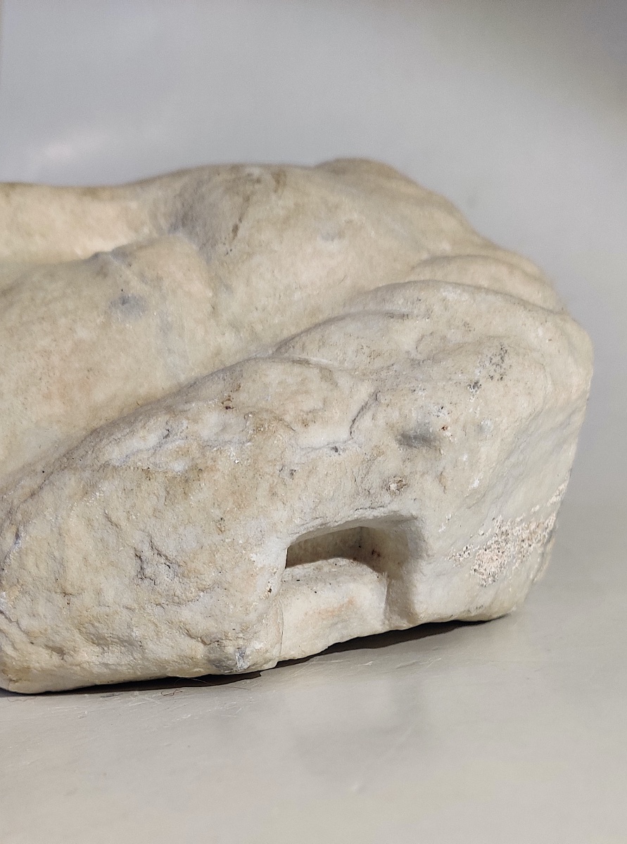 High Middle Ages Head Carved From Marble, Italy, 14th Century -photo-4