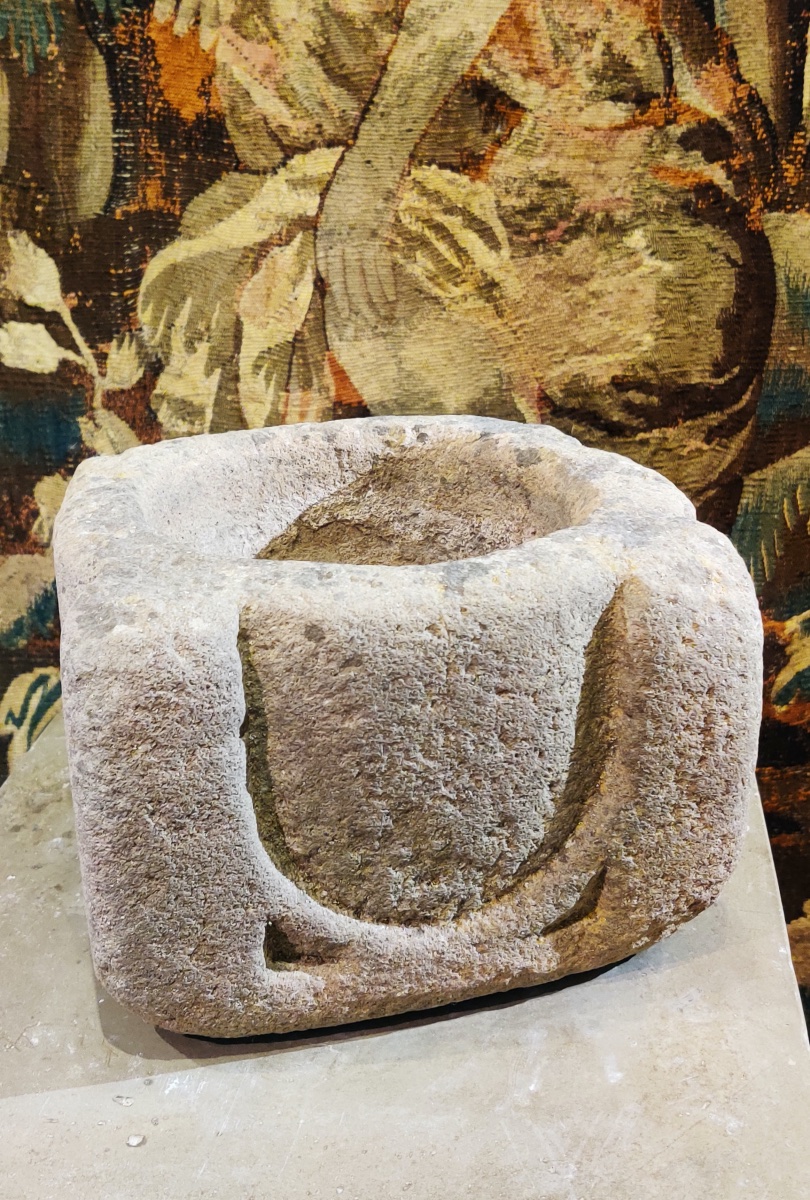 High Middle Ages Tithe Stone, Southern France, 16th Century.-photo-1