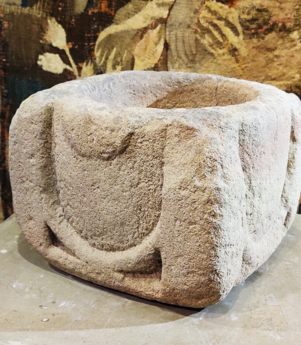 High Middle Ages Tithe Stone, Southern France, 16th Century.