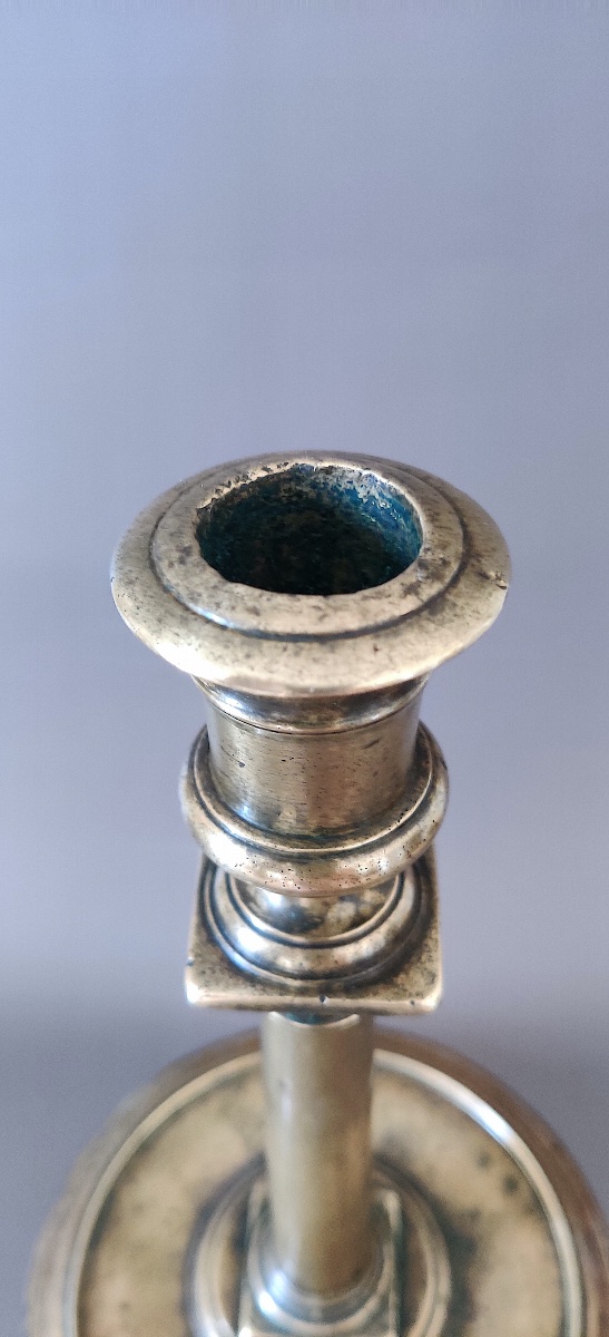 Early Modern Bronze Candlestick, "roman-style" Model, Late 16th Century,-photo-3