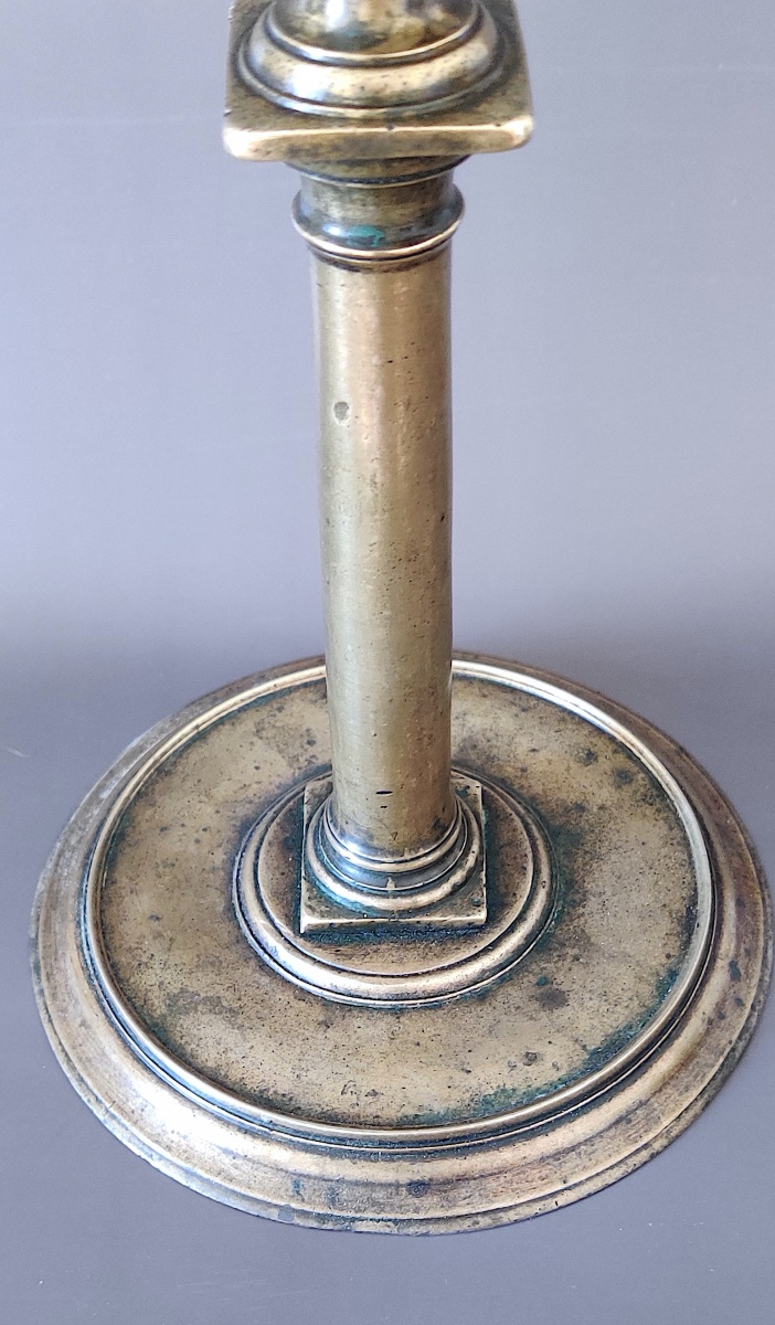 Early Modern Bronze Candlestick, "roman-style" Model, Late 16th Century,-photo-2