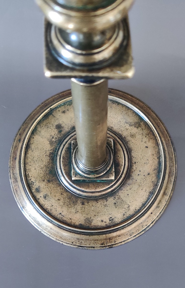 Early Modern Bronze Candlestick, "roman-style" Model, Late 16th Century,-photo-3