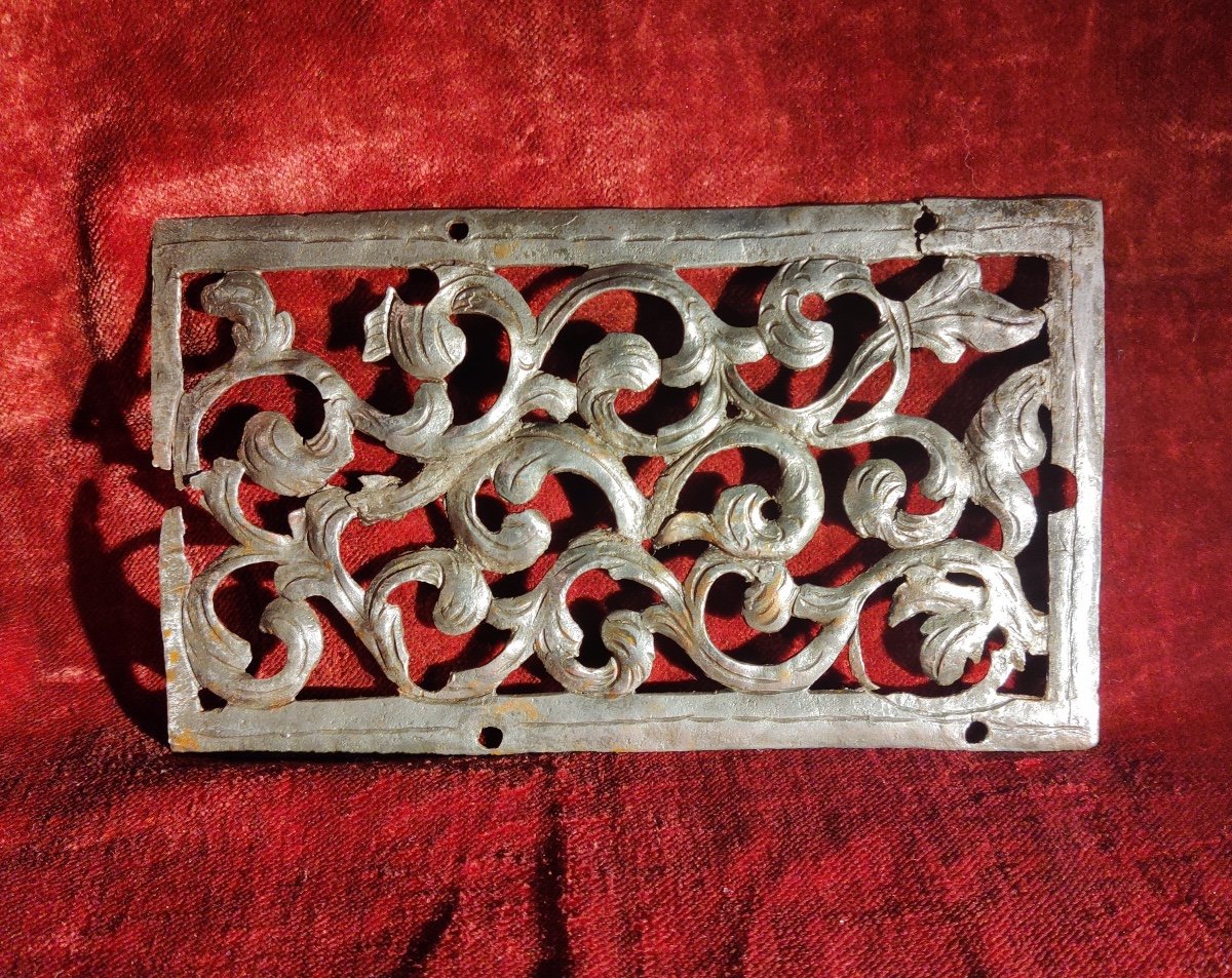 Grande Plaque d'applique Fer Haute époque