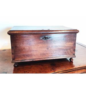 Large Lxiv Table Box In Walnut, 18th Century Period.
