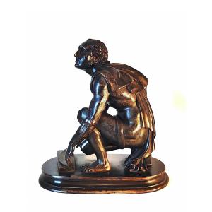 Bronze d'après l'Antique "l'Arrotino" , travail du Grand Tour , début XIXème .
