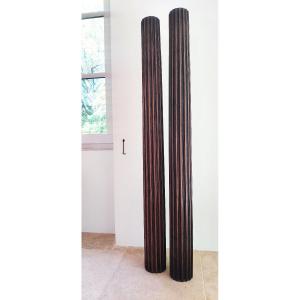 Pair Of Large Renaissance-style Walnut Columns, France, 17th–18th Century.