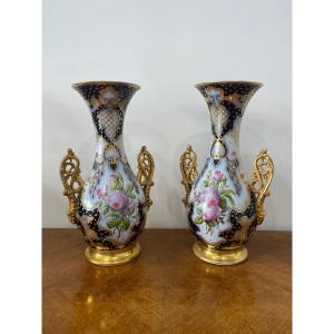Paire De Vase En Porcelaine Napoléon III 