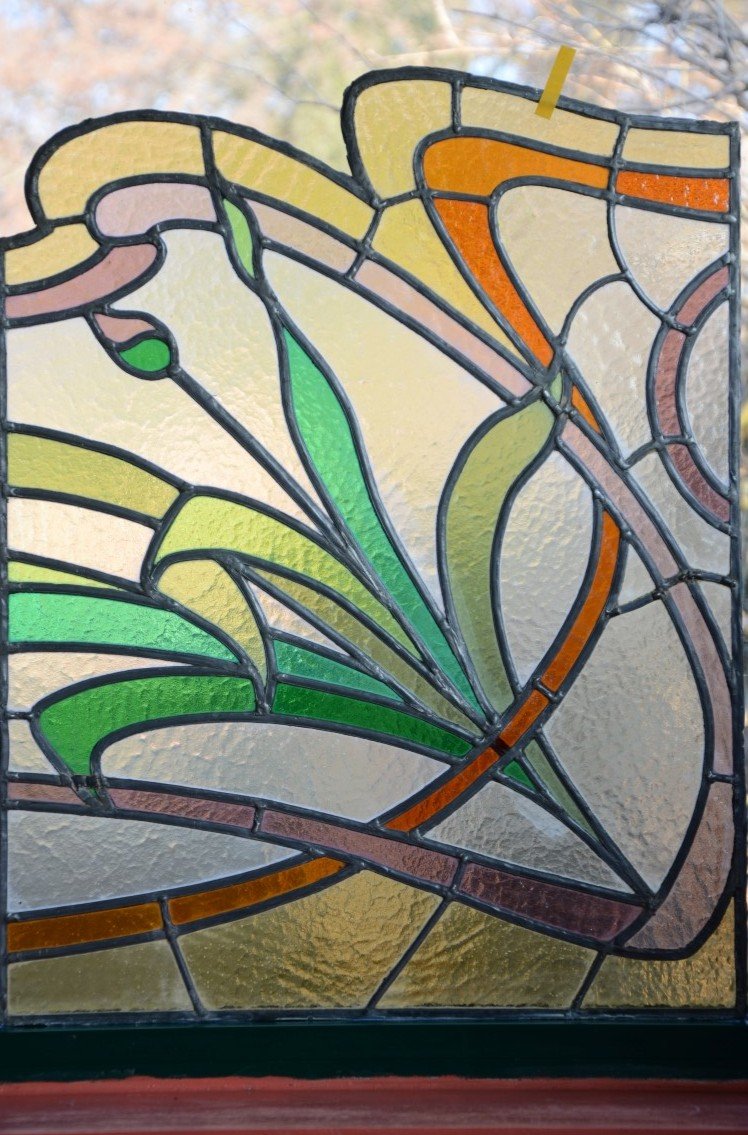 Stained Glass. Art Nouveau.-photo-2