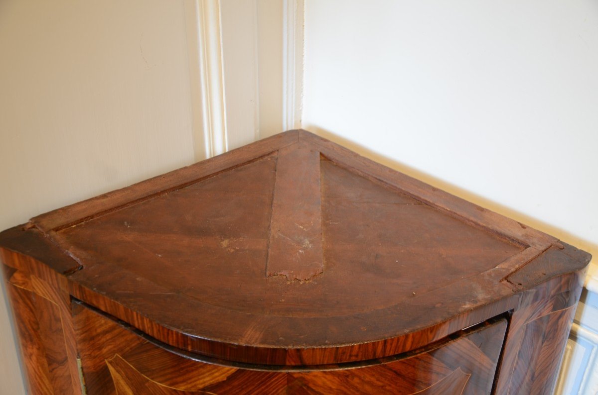 Louis XV Period Corner In Marquetry.-photo-2