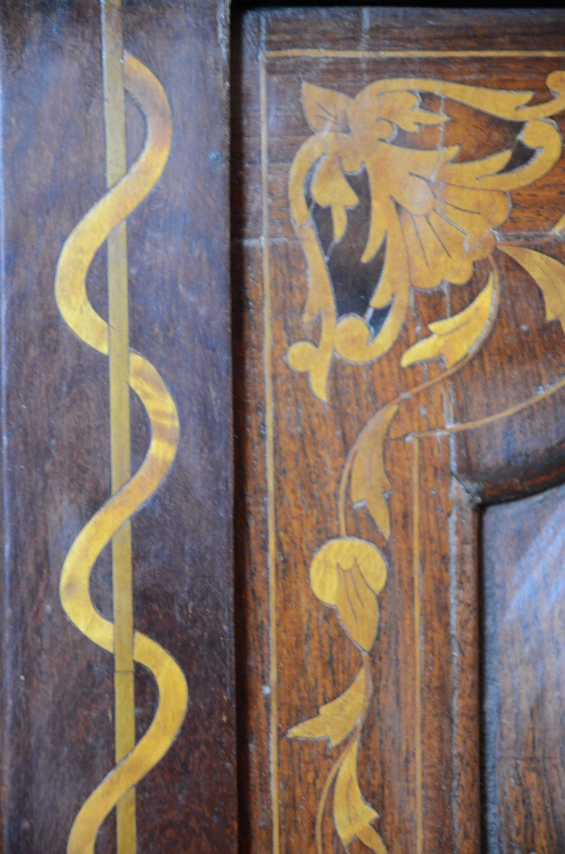 Dutch Marquetry Display Case. Early 19th Century.-photo-6