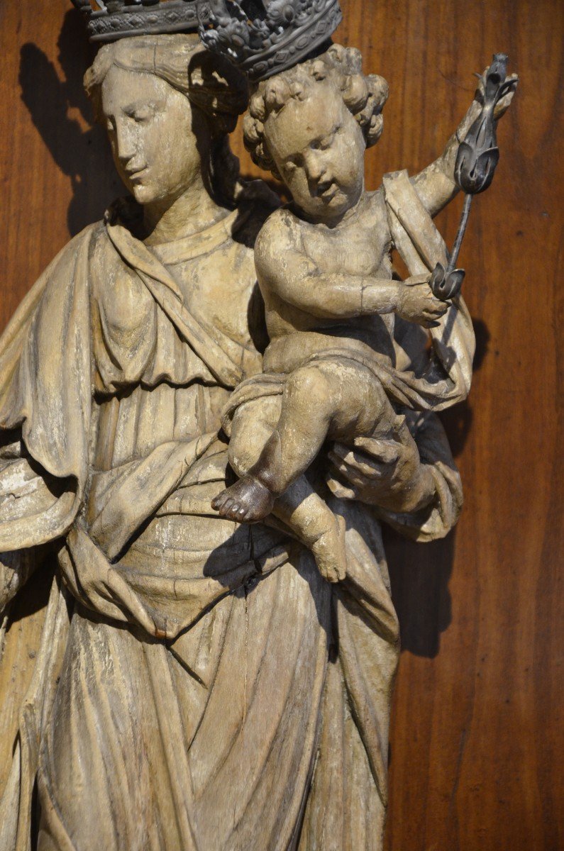 Vierge à l'Enfant Jésus. Dix-huitième siècle.-photo-2