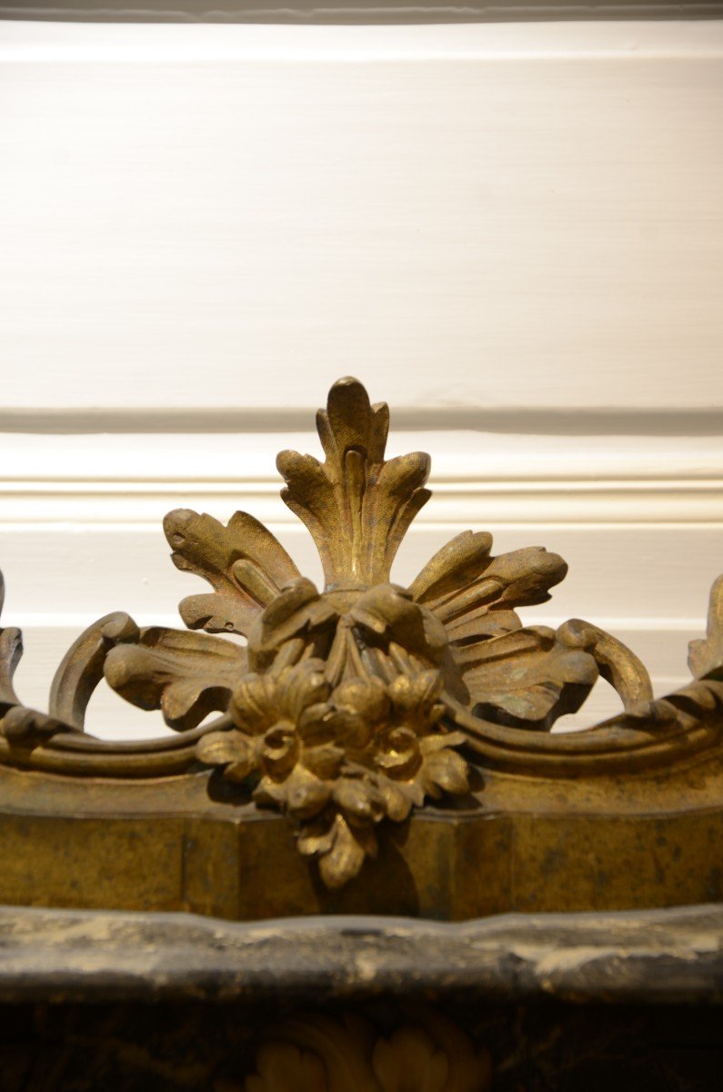 Louis XV Style Fire Bar In Bronze.-photo-4