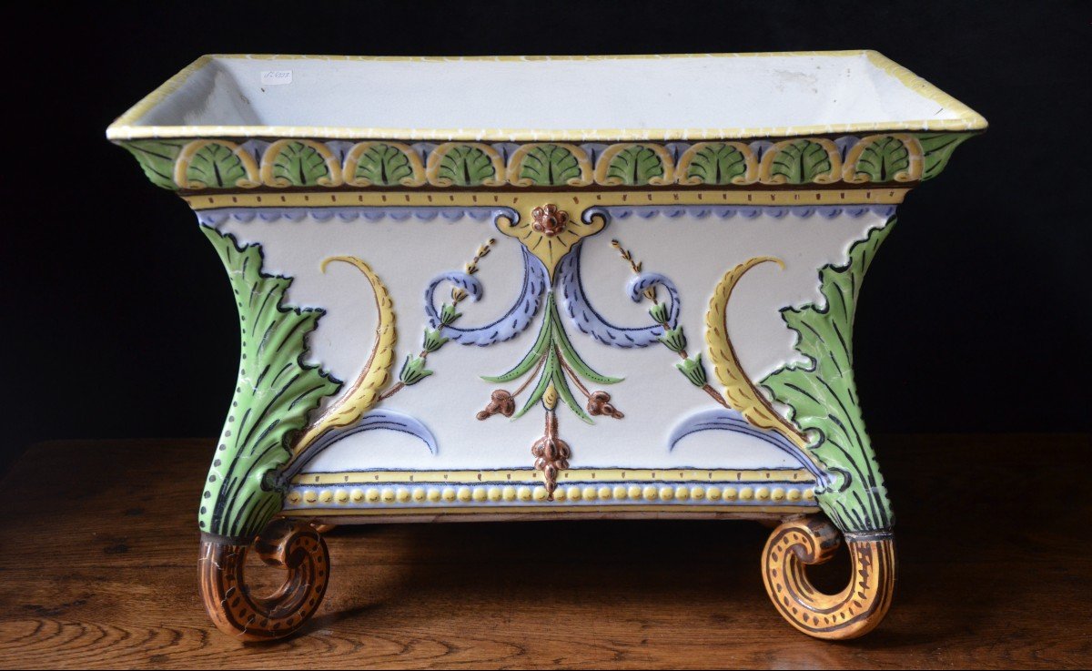 Planter And Its Tray. Nineteenth Century.-photo-4